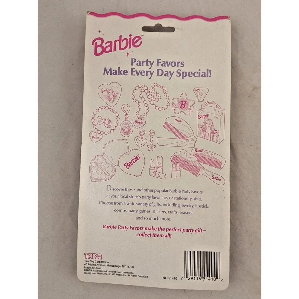 RARE Vintage 1997 Barbie 4 pk Hair Brush Party Favors-Tara Toy Co-SEALED!